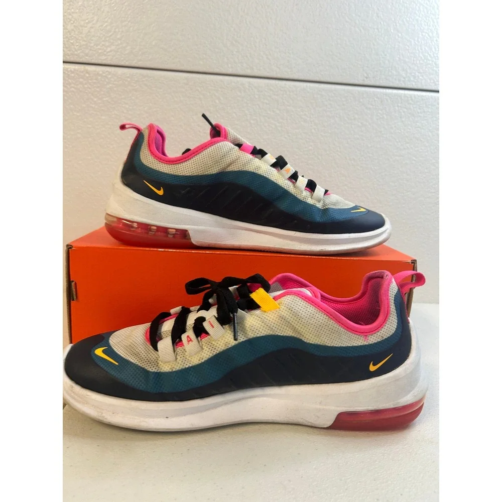 Nike Air Max Axis White Navy Pink Yellow Women 11 #2546